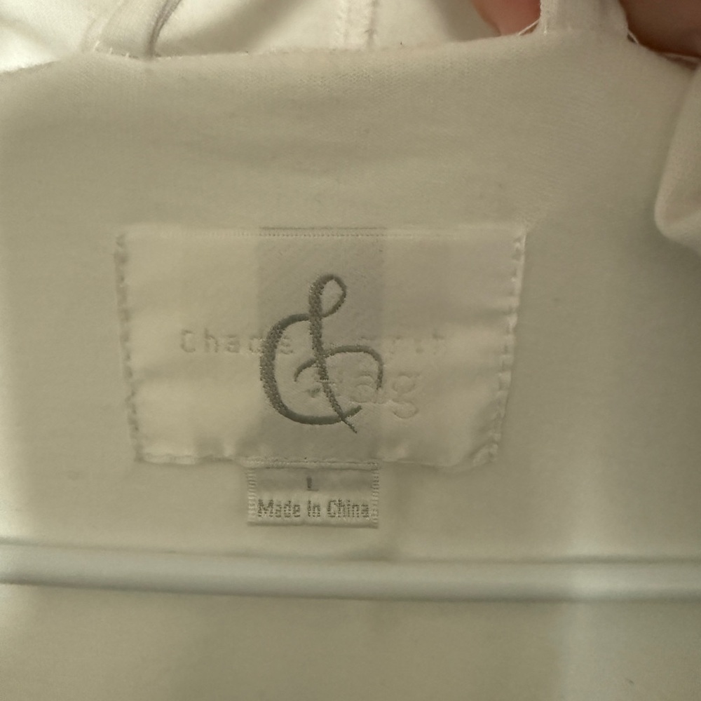 Disney Cruise Line White Robe with Navy Stripes – Size L - Picture 3 of 4